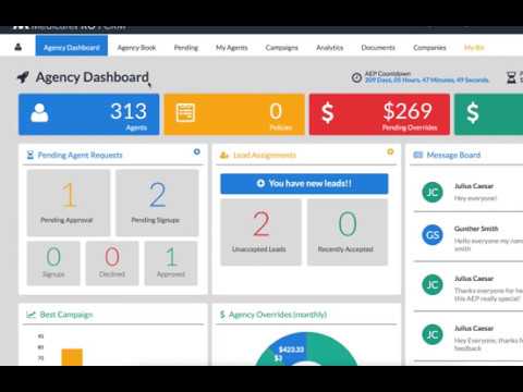 screenshot of MedicarePRO CRM